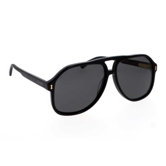 NEW GUCCI GG1042S 001 UNISEX BLACK SHIELD SUNGLASSES